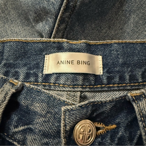ANINE BING Distressed High Rise Straight Leg Jeans Size 27 - Picture 4 of 9